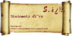 Steinmetz Örs névjegykártya